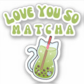 Sticker Matcha boba thé vert, matcha (Devant)
