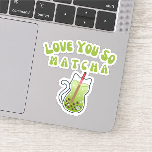 Sticker Matcha boba thé vert, matcha