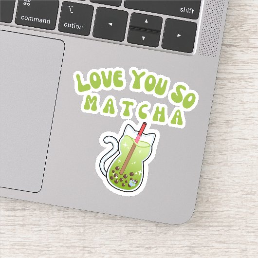Sticker Matcha boba thé vert, matcha (Détail)