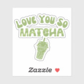 Sticker Matcha boba thé vert, matcha (Feuille)