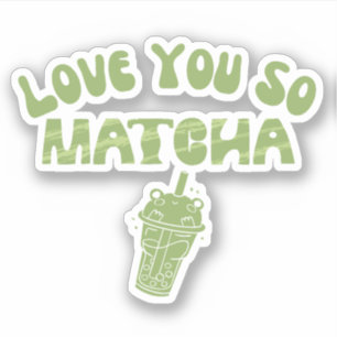 Sticker Matcha boba thé vert, matcha