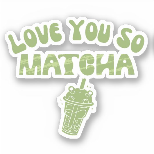 Sticker Matcha boba thé vert, matcha (Devant)
