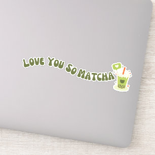 Sticker Matcha boba thé vert, matcha