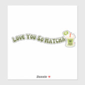 Sticker Matcha boba thé vert, matcha (Feuille)