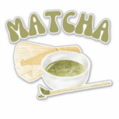 Sticker Matcha boba thé vert, matcha (Devant)
