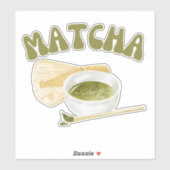 Sticker Matcha boba thé vert, matcha (Feuille)