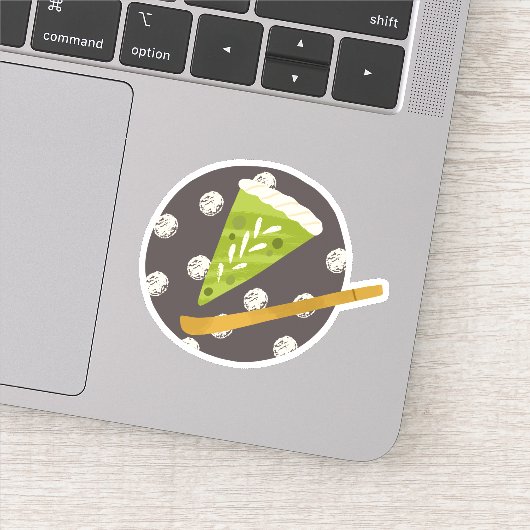Sticker Matcha boba thé vert, poudre matcha (Détail)