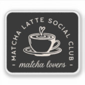 Sticker Matcha latte amants citations (Devant)