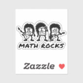 Sticker Math Rocks Academic Rock Band Humor (Feuille)