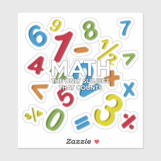 STICKER MATH THE ONLY SUBJECT THAT COUNTS (Feuille)