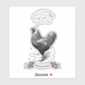 Sticker Mathemachicken Funny Math Poulet de poulet Plaisan (Feuille)