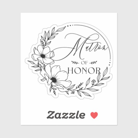 Sticker matron d'honneur (Feuille)