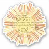 Sticker Matthieu 5:16 (Devant)
