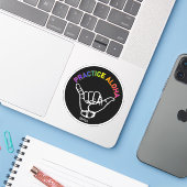 Sticker Maui - Pratiquer Aloha Shaka (Hang Loin) (Ordinateur portable avec iPhone)