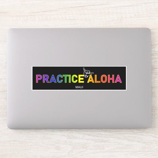 Sticker Maui - Pratiquer Aloha Shaka (Hang Loin) (Ordinateur)