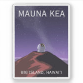 Sticker Mauna Kea Observatory Starry Sky Retro Poster (Devant)