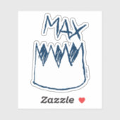 Sticker Max & Crown Sketch (Feuille)