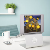 Sticker Maxfield Parrish Les Porteuses de Lanternes 1908 V (Ordinateur portable sur le bureau)