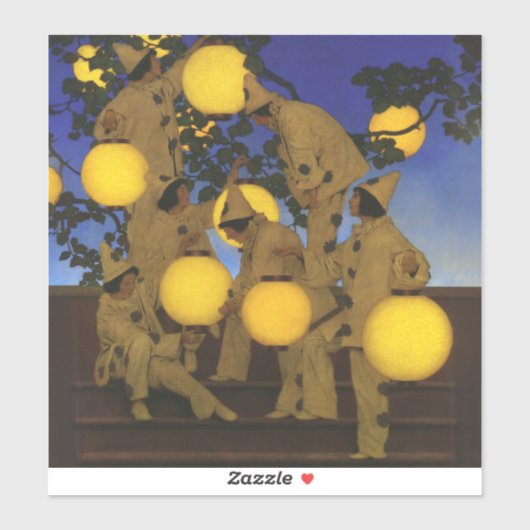 Sticker Maxfield Parrish The Lantern Bearers 1908 Vintage (Feuille)