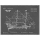 Sticker Mayflower - Plan directeur des navires PD (Devant)