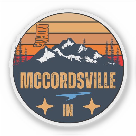 Sticker McCordsville, Indiana (Devant)