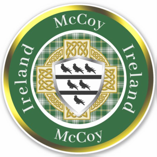 Sticker McCoy Shield & Celtic Cross Personnalisé (Devant)