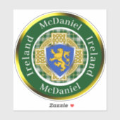 Sticker McDaniel Shield & Celtic Cross Personnalisé (Feuille)