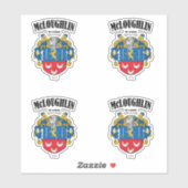 Sticker McLoughlin Crest Traduction et signification irlan (Feuille)
