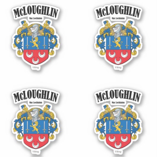 Sticker McLoughlin Crest Traduction et signification irlan (Devant)