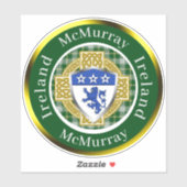 Sticker McMurray Shield & Celtic Cross Personnalisé (Feuille)