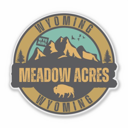 Sticker Meadow Acres, Wyoming (Devant)