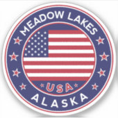 Sticker Meadow Lakes Alaska, Meadow Lakes (Devant)