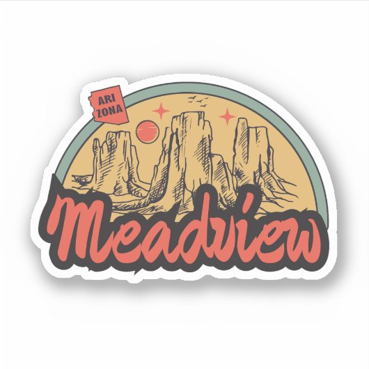 Sticker Meadview, Arizona (Devant)