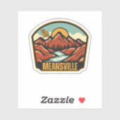 Sticker Meansville, Géorgie (Feuille)