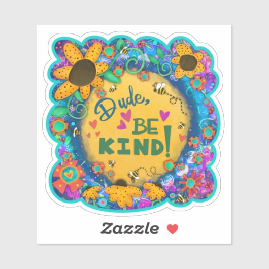 Sticker Mec Be Kind Fun Colorful Kindness (Feuille)