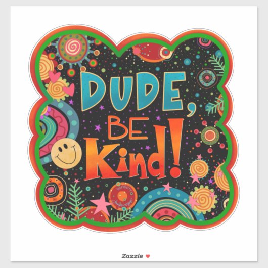 Sticker Mec Be Kind Fun Colorful Kindness (Feuille)