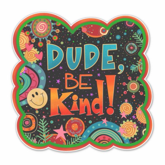 Sticker Mec Be Kind Fun Colorful Kindness (Devant)