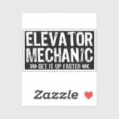 Sticker Mécanique d'ascenseur le faire monter plus rapidem (Feuille)