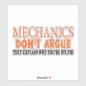 Sticker Mechanics design funny mechanic (Feuille)
