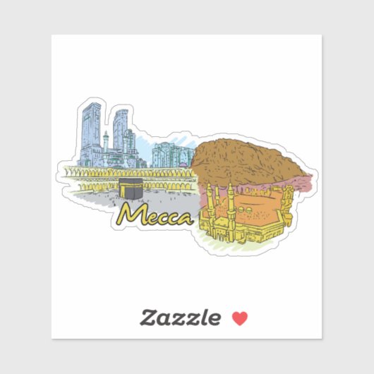 Sticker mecque (Feuille)