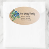 Sticker Med Custom  Blueberry Label (Tas)