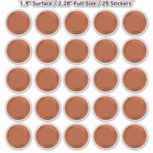 Sticker Médaille en étoile en feuille de couleur orange br