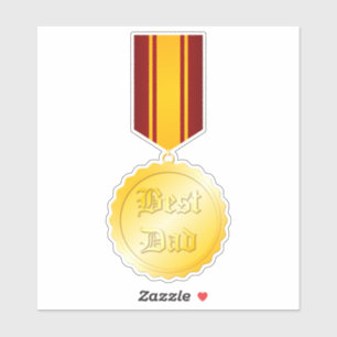 Sticker Médaille Meilleur Papa Broche Fête des Pères