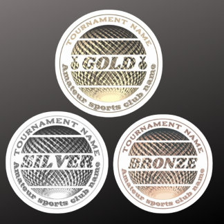 Sticker Médailles d'or argent bronze collants médailles po