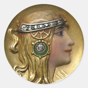 Sticker Médaillon Art Nouveau