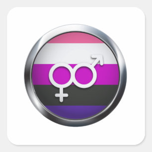 STICKER MÉDAILLON DE GENDERFLUID