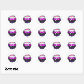 STICKER MÉDAILLON GENDERFLUID (Feuille)