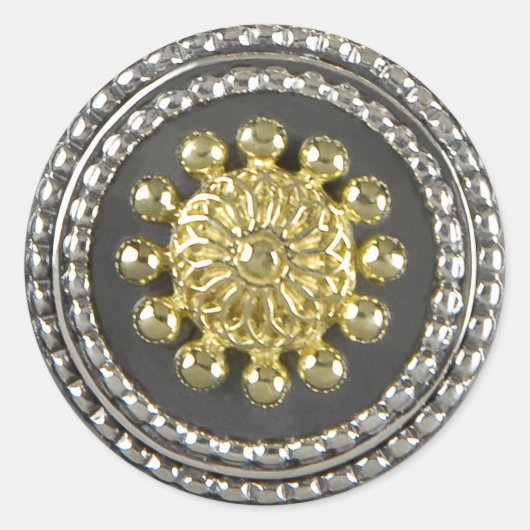 Sticker médaillon or et argent (Devant)