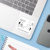 Sticker Médecin et patient en chirurgie Cartoon. (Ordinateur portable avec iPhone)