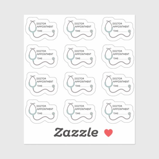 Sticker Médecin Rappel de rendez-vous planificateur de sui (Feuille)